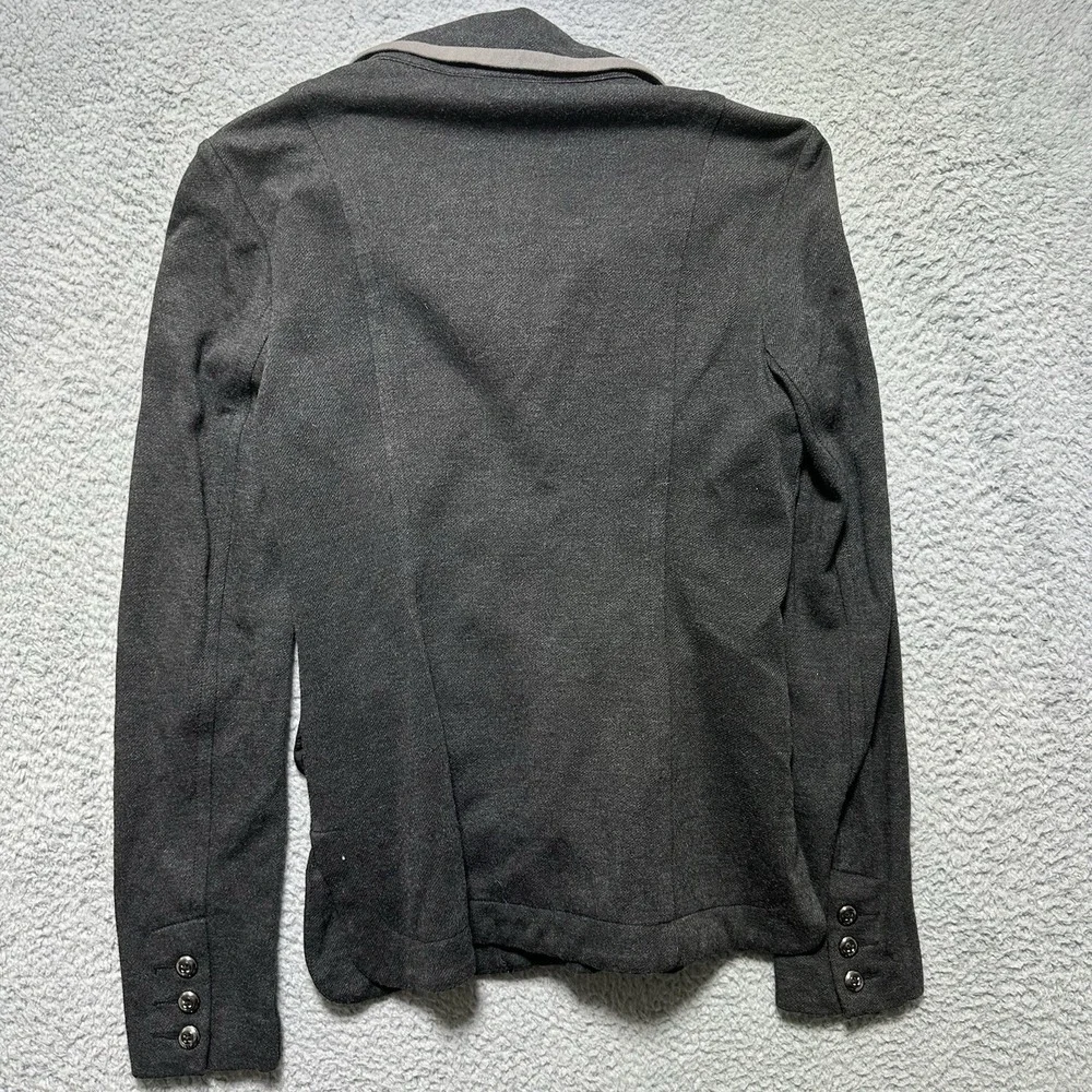 CAbi Tipped Blazer Womens XS Gray Ponte‎ Knit Style 3030 Stretch Academia Jacket